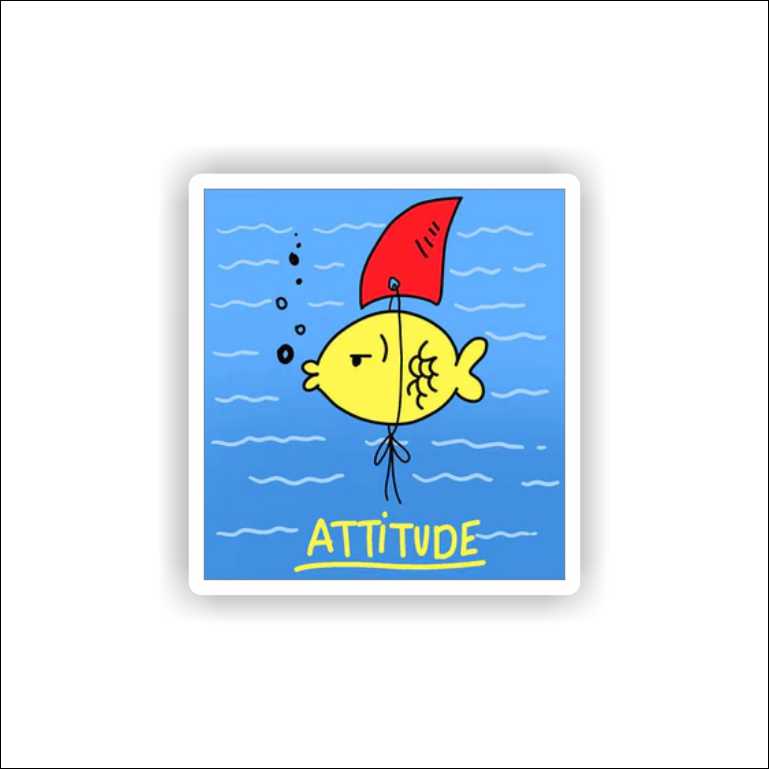 Attitude Fish Sticker