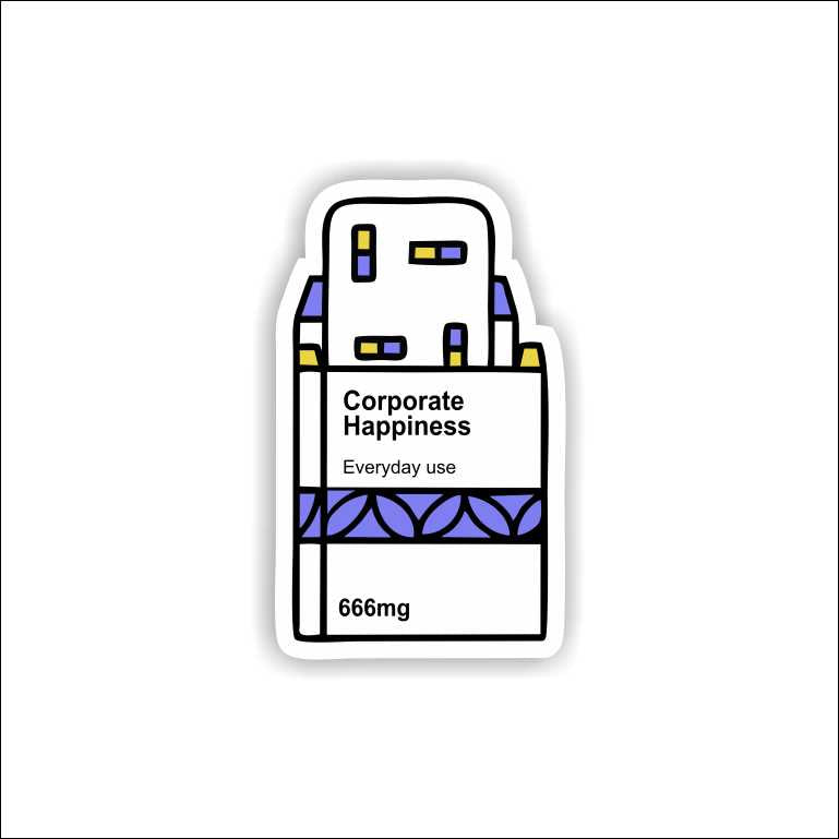 Corporate Happiness Sticker
