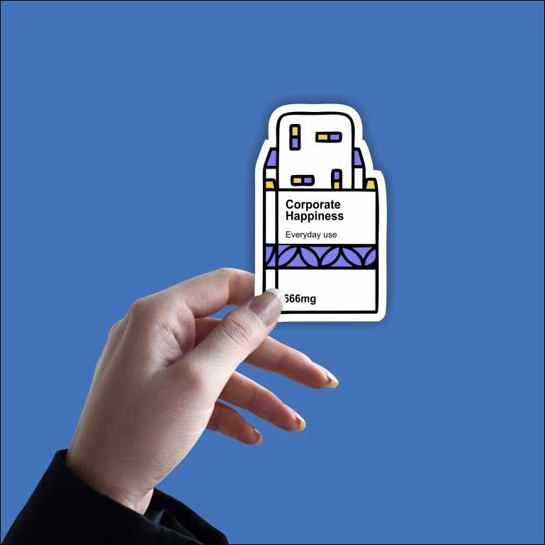 Corporate Happiness Sticker