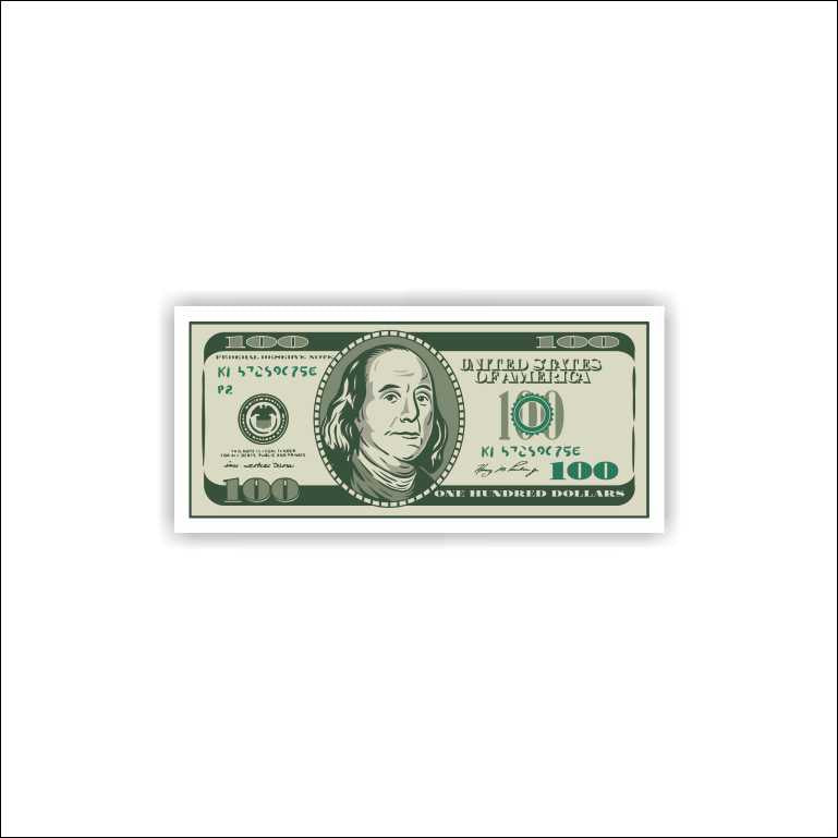 Dollar Curency Sticker