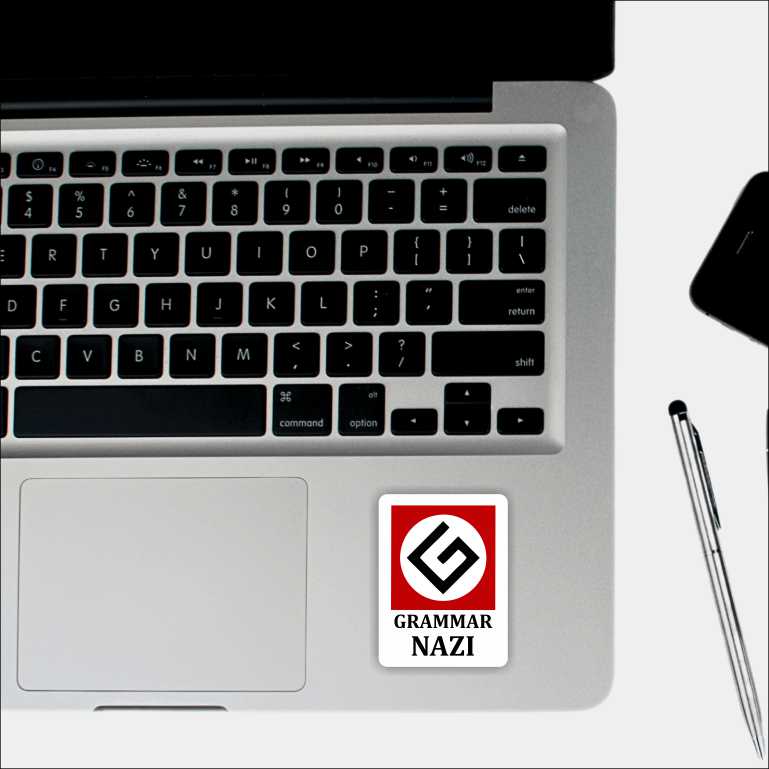 Grammar Nazi Sticker