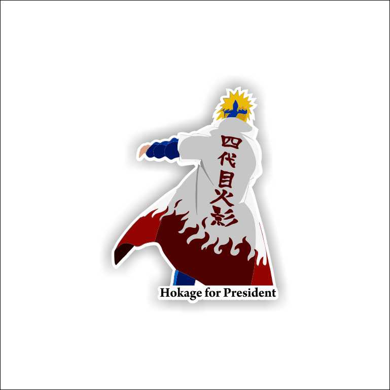 Hokage For President Sticker
