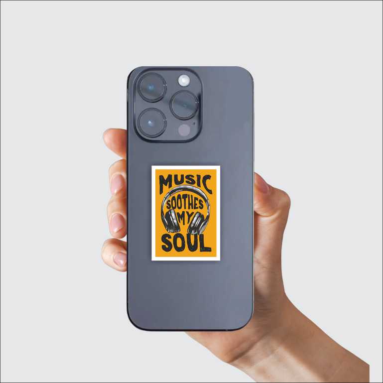 Music Soothes My Soul Sticker