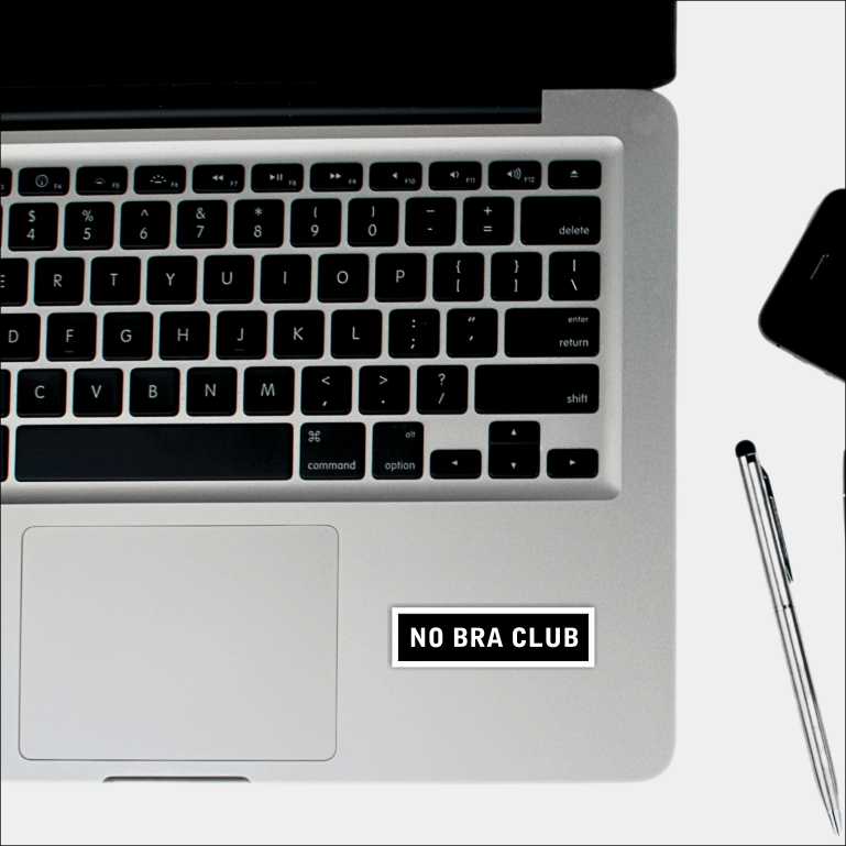 No bra club Sticker