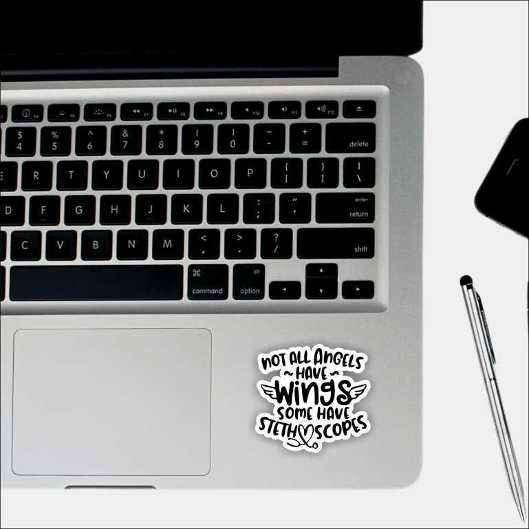 Not All Angels Wear Wings Sticker