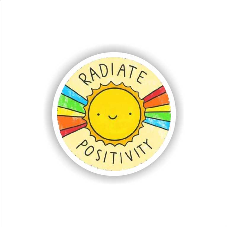 Radiate Positivity Sticker