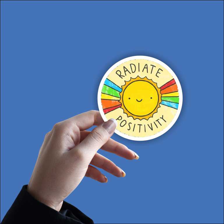 Radiate Positivity Sticker