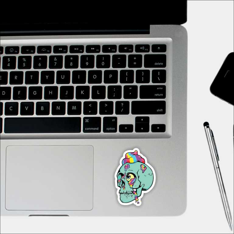 Rainbow Skull Sticker