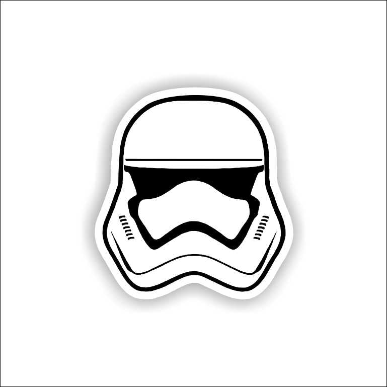 Star Wars Stormtrooper Helmet Sticker