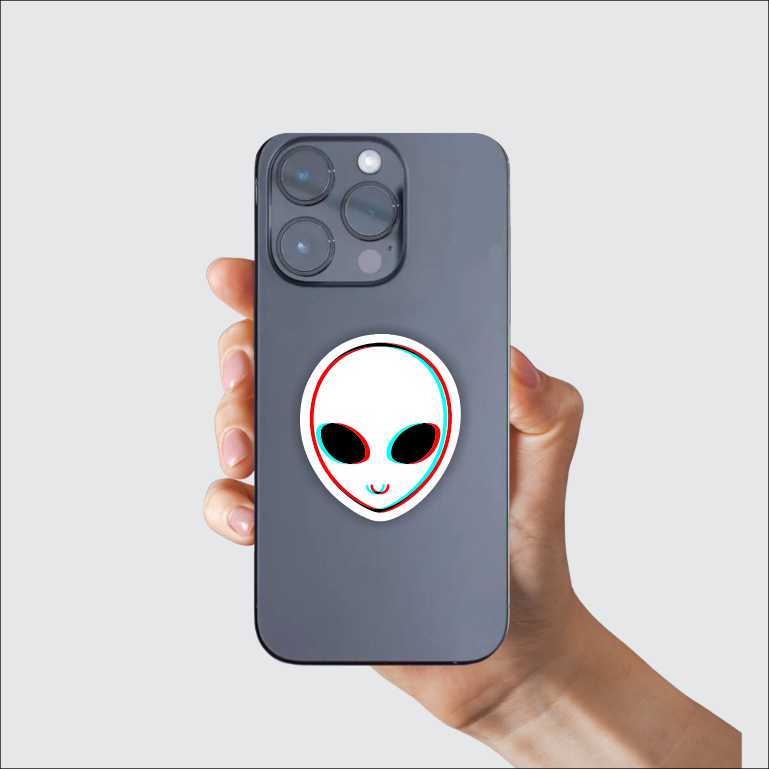 Trippy Alien Sticker