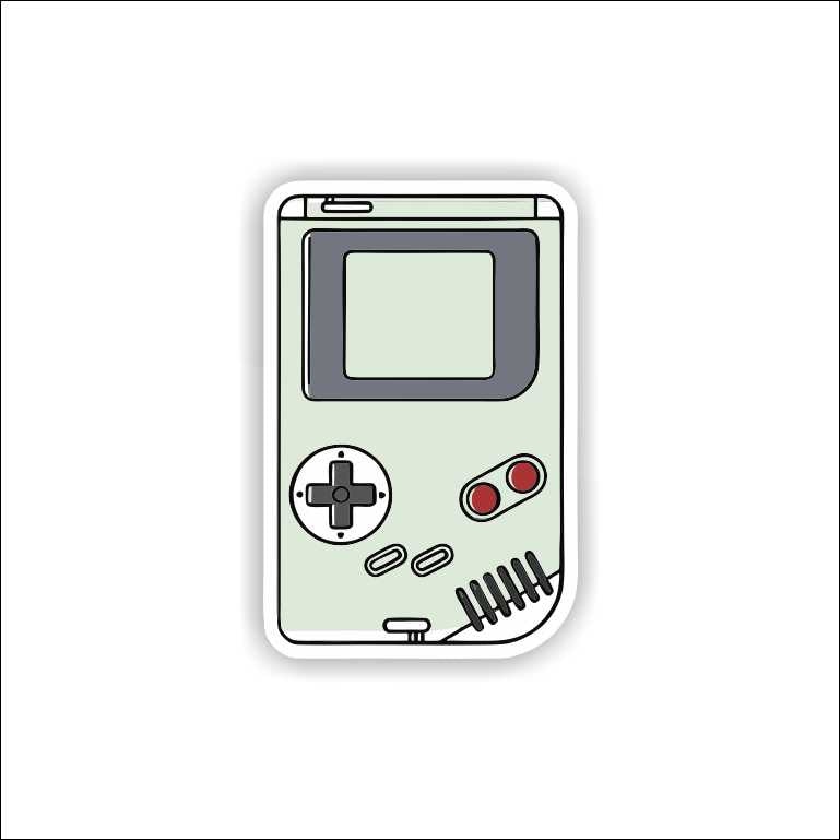 White Game Boy Sticker