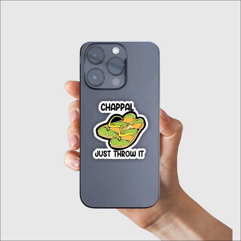 Chappal Just Throw It Sticker
