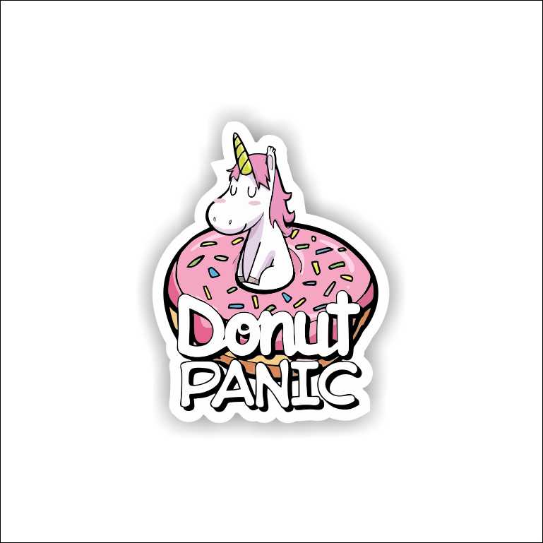 Donut Panic Sticker