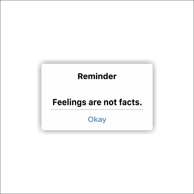 feelings are not facts Sticker