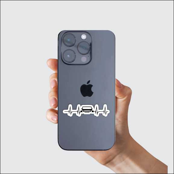 Jeep Heartbeat Sticker