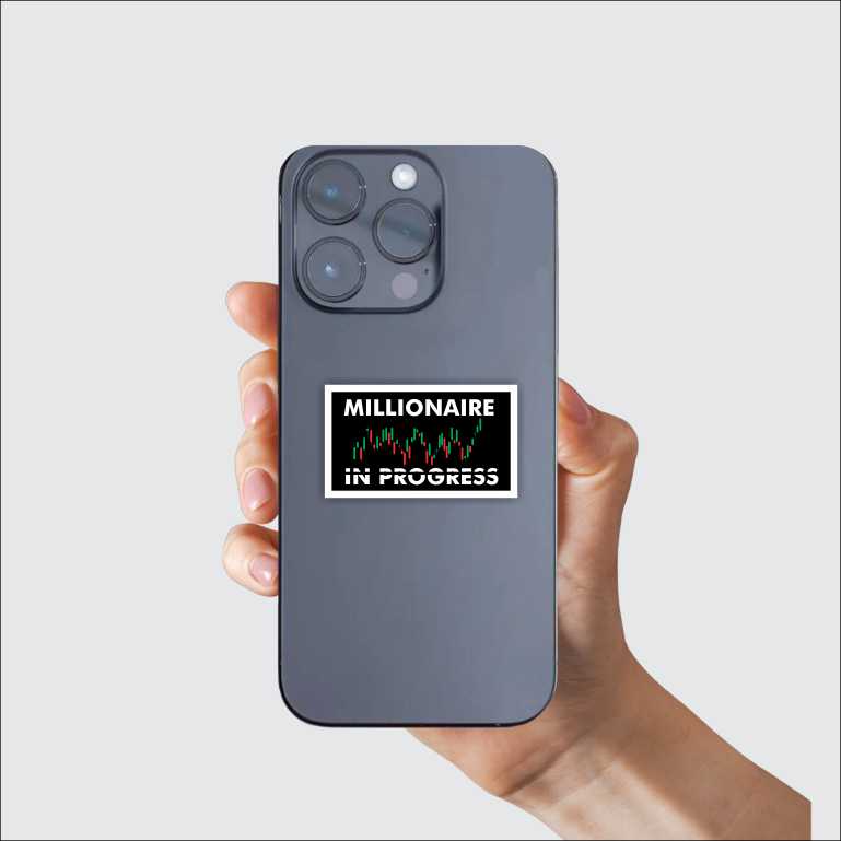 Millionaire in Progress Sticker