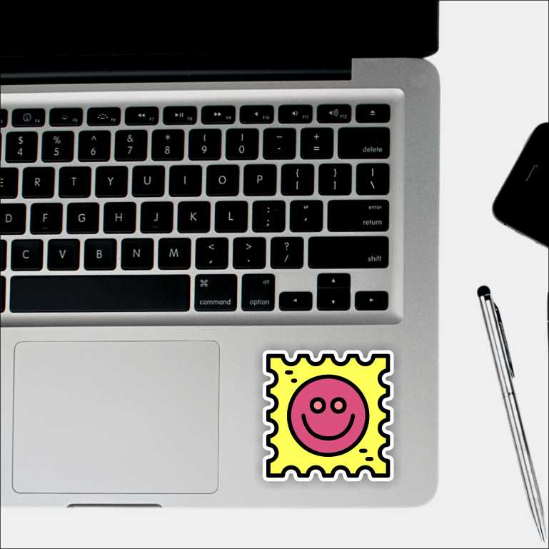 Smiley Postcard Sticker