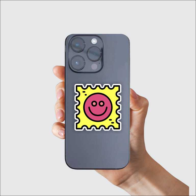 Smiley Postcard Sticker