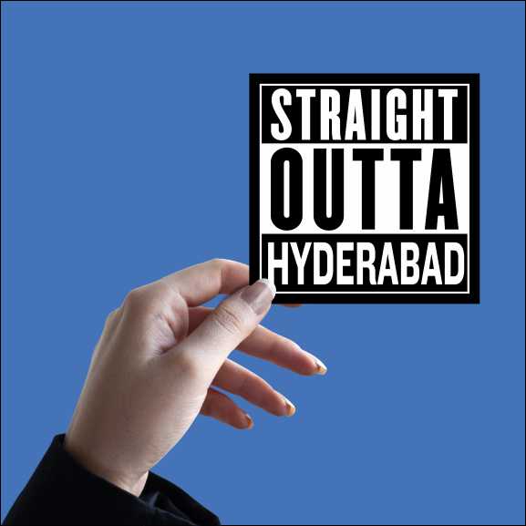 Straight Outta Hyderabad Sticker
