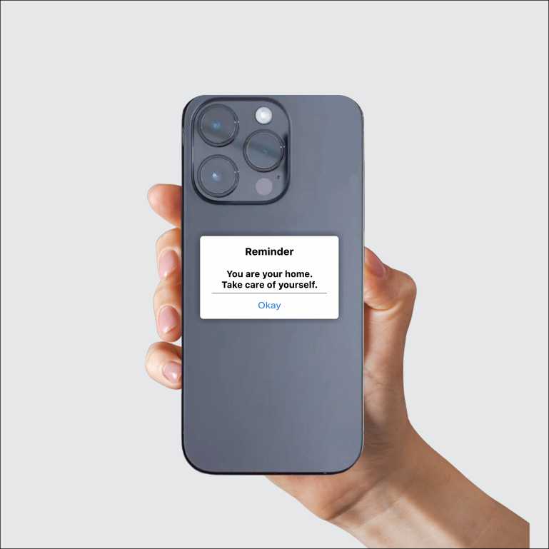 You Are Home, Take Care Of Yourself Sticker
