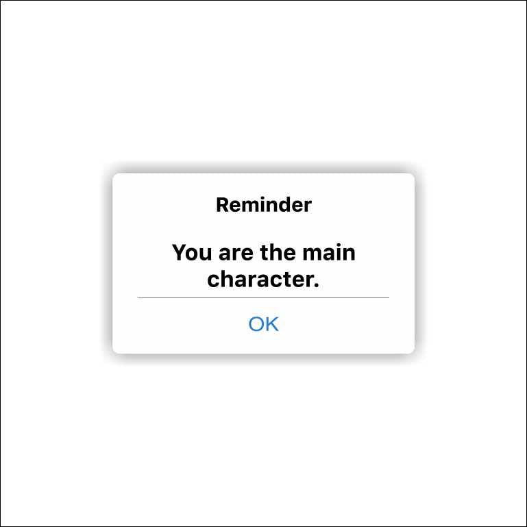 You Are The Main Character Sticker
