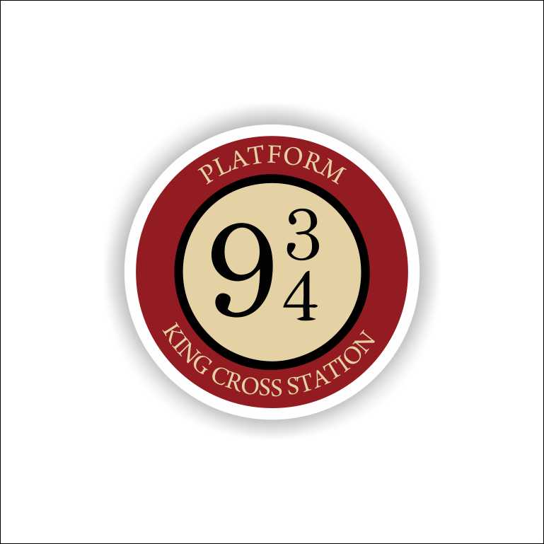 9& 3-4 Harry Potter Sticker