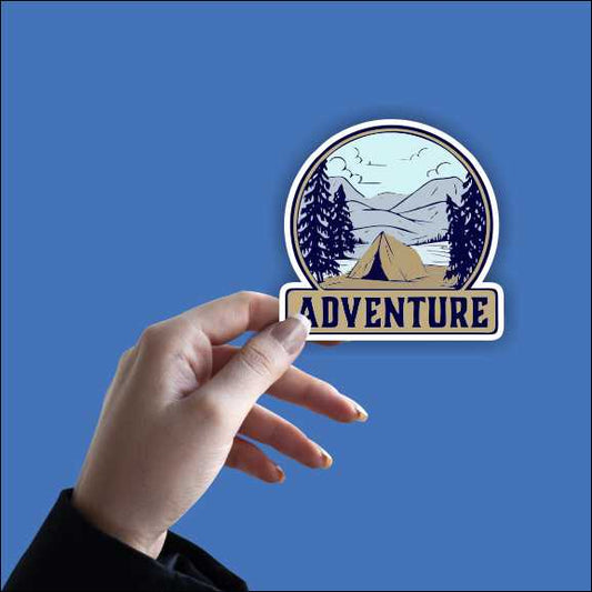 Adventure Camping Sticker