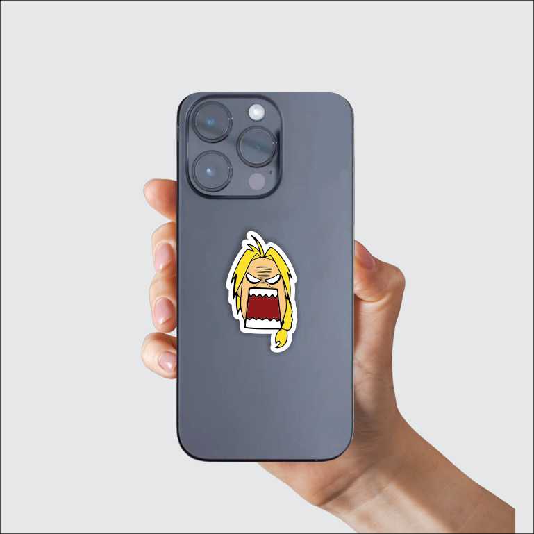 Angry Edward Elric Stickers