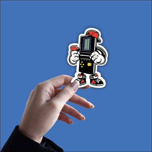 Brick Gamer Cartoon Sticker