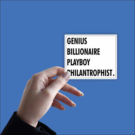 Genius, Billionaire, Playboy, Philanthropist Sticker