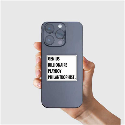 Genius, Billionaire, Playboy, Philanthropist Sticker