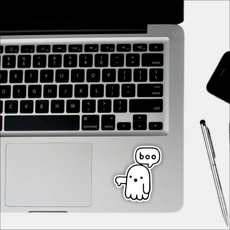 Ghost Of Disapproval Boo Sticker