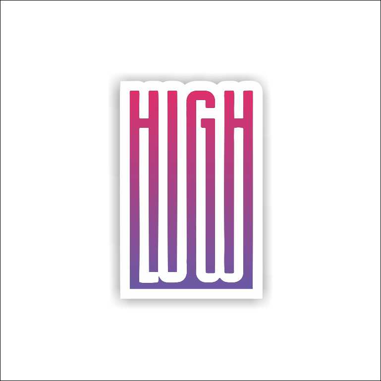 High Low Sticker