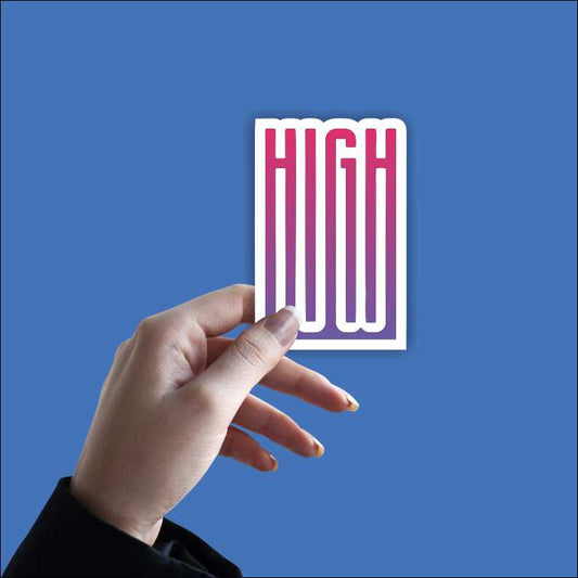 High Low Sticker