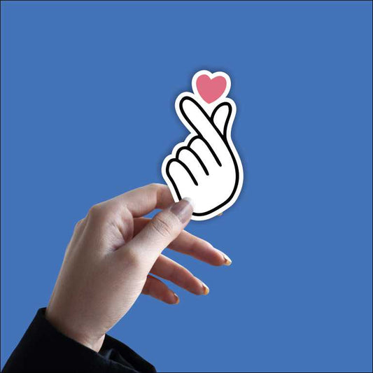 K Pop Finger Heart Sticker