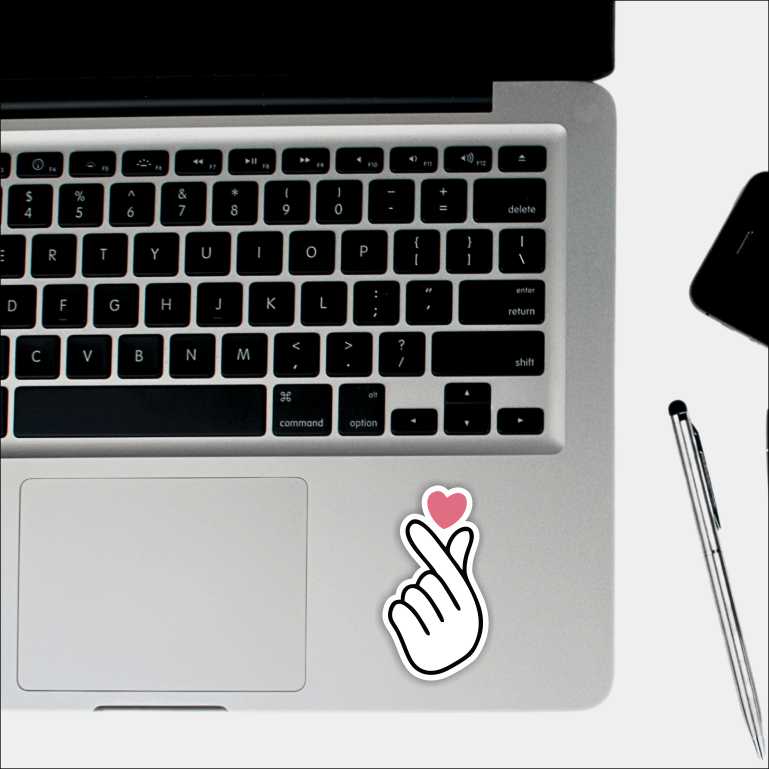K Pop Finger Heart Sticker