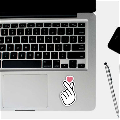 K Pop Finger Heart Sticker