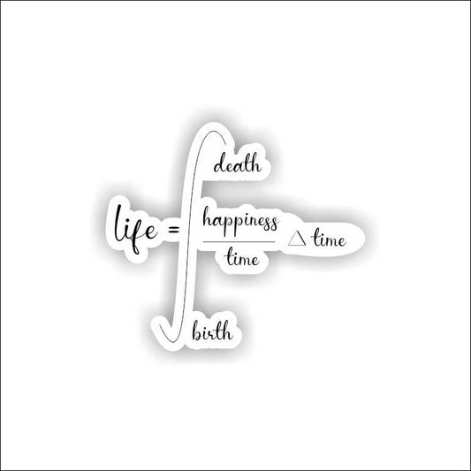 Life=Happiness Rectangle Sticker