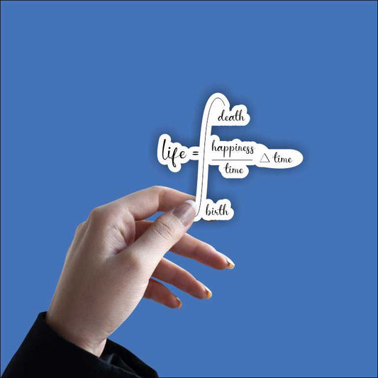 Life=Happiness Rectangle Sticker