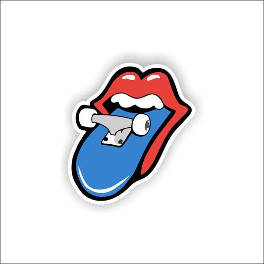 Lips With Skateboard Sticker