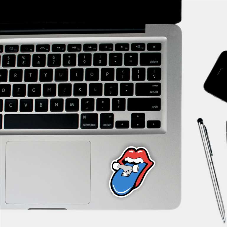 Lips With Skateboard Sticker