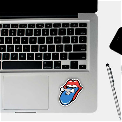 Lips With Skateboard Sticker