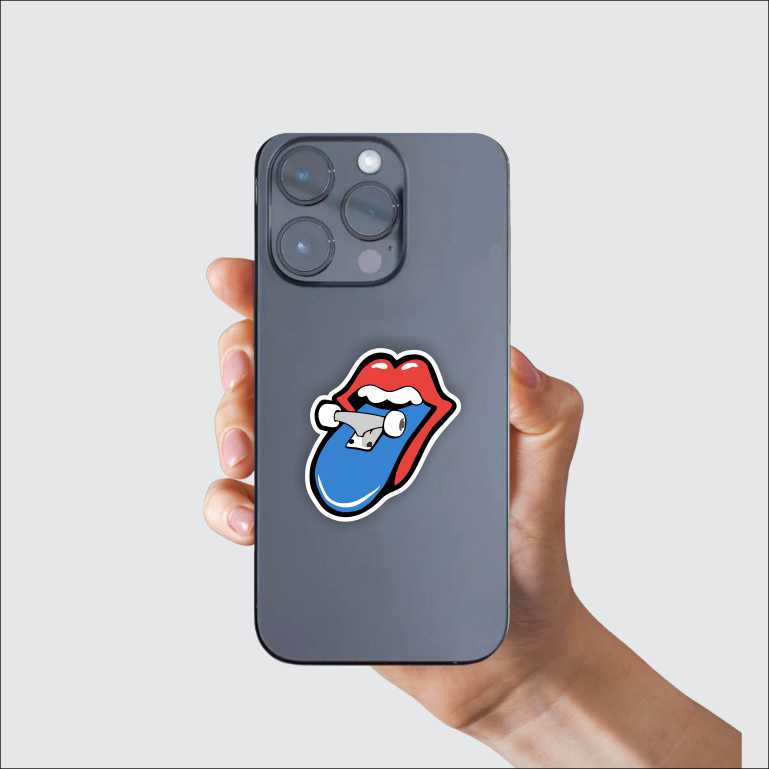 Lips With Skateboard Sticker