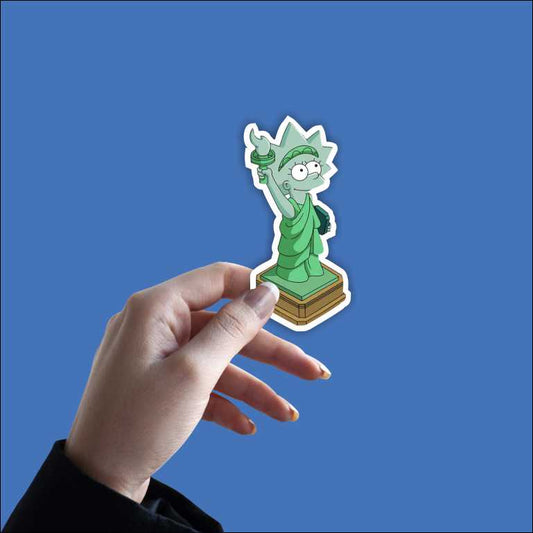 Lisa Statue Of Liberty Sticker
