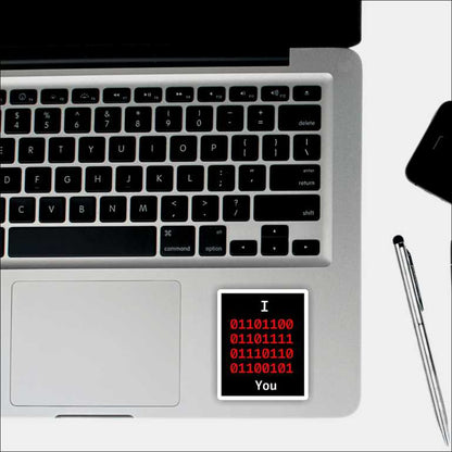 Love Binary Code Sticker