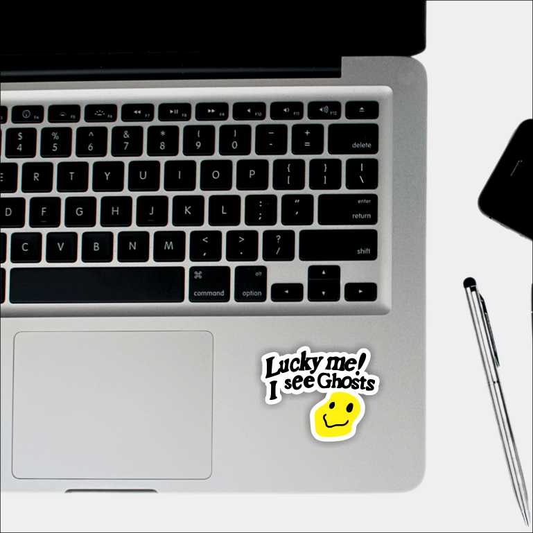 Lucky Me I See Ghost Sticker