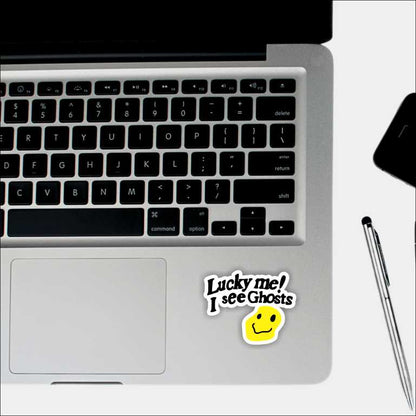 Lucky Me I See Ghost Sticker