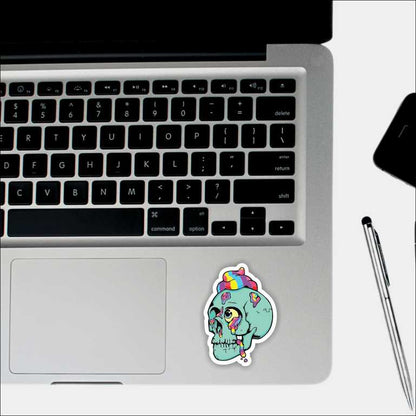 Rainbow Skull Sticker