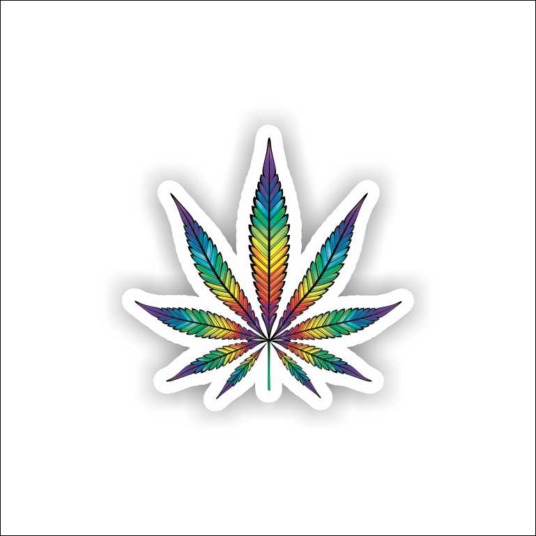 Rainbow Weed Leaf