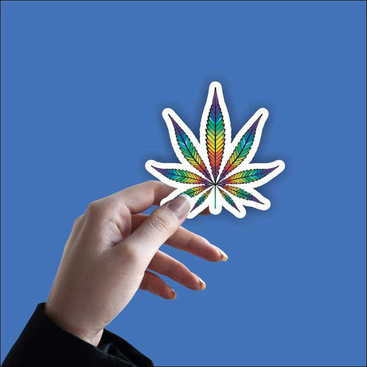 Rainbow Weed Leaf